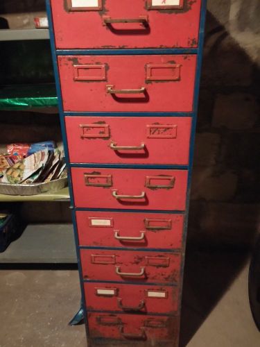 8 Drawer Retro File Cabinet By Allsteel Inc. Shabby Chic For Apartment or Loft!