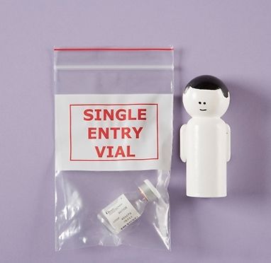 Single Entry Vial Bag, 4 x 6