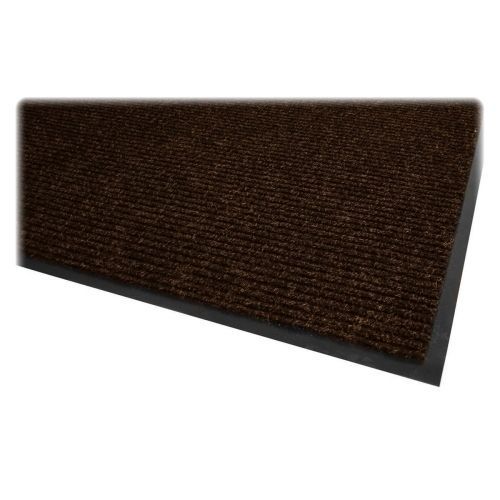 Genuine Joe 02401 4-Ft. X 6-Ft. Dual Rib Carpet Floor Mat, Chocolate