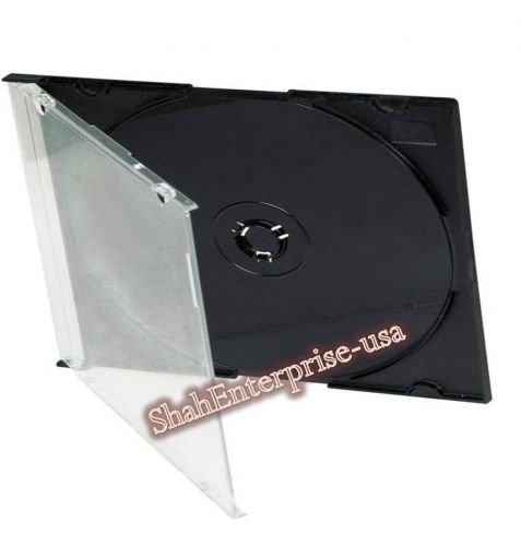 100 New Slim Single CD/DVD/VCD Jewel cases 5.2mm Great Deal