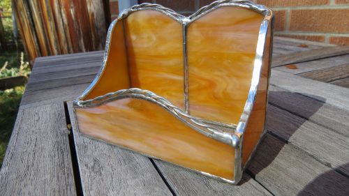 Stained Glass Business Card Holder (orange)