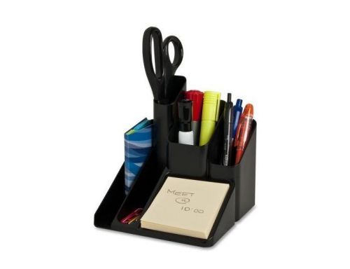 Office Desk Organizer Holder Black 6 Storage Home School Desktop Supply Sparco