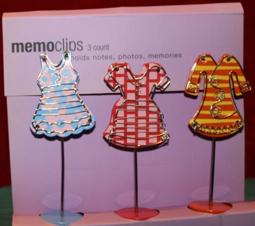 OFFICE PERSONALITY MEMO CLIPS THREE DRESSES HOLDS NOTES PHOTOS MEMOS NEATLIFE