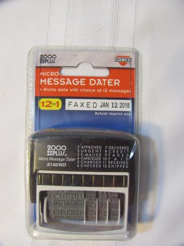 COSCO 2000PLUS MICRO MESSAGE DATER WITH CHOICE OF 12 MESSAGES/MODEL S140/WD
