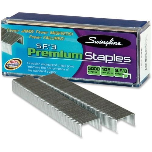 Swingline SF3 Premium Staples - 105 Per -0.25&#034;Leg -0.5&#034;Crown- 5000/Box