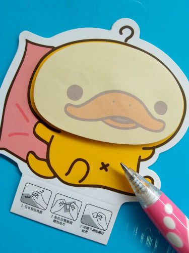 1X Yellow Duck Point Maker Sticky Note Bookmark Post-it Memo Paper FREE SHIPPING