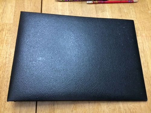 7-Ring 3-on-a-Page Business Check Book Binder w/Zipped Vinyl Pouch Blue *NEW*