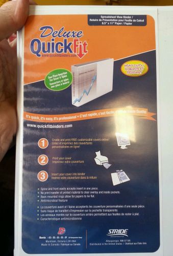 Stride quickfit deluxe binder - letter 8.50&#034; x 11&#034;  capacity 1.5 inch white