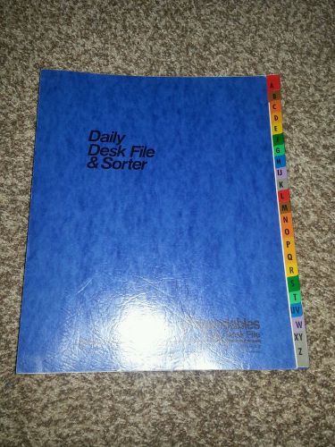 Oxford Expandables Daily Desk File &amp; Sorter Indexed A to Z 11015 blue