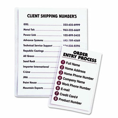 C-line Self-Adhesive Shop Ticket Holders, 9 x 12, 50/BX (CLI70912)