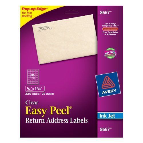 Avery Easy Peel Mailing Label - 0.50&#034; Width X 1.75&#034; Length - 2000 / (ave8667)