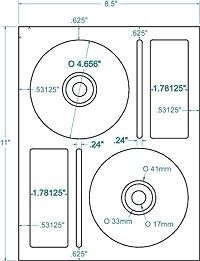 200 CD/DVD Labels Memorex® Comparable Layout 312748