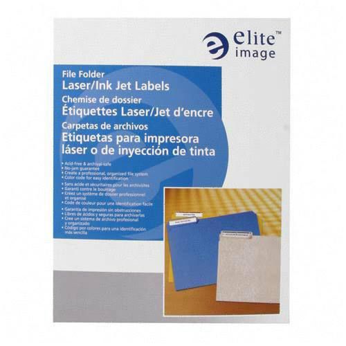 Elite Image Label File/Folder Laser/Inkjet Green. Sold as 1 Pack