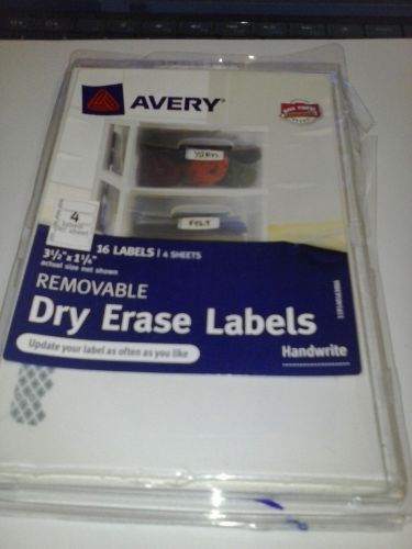Avery Removable Dry Erase Labels 1 Pack 40163