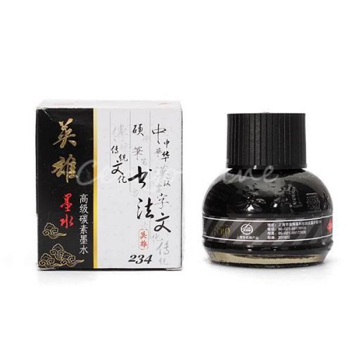234 hero calligraphy black fountain pen ink glass bottle 56ml for sale