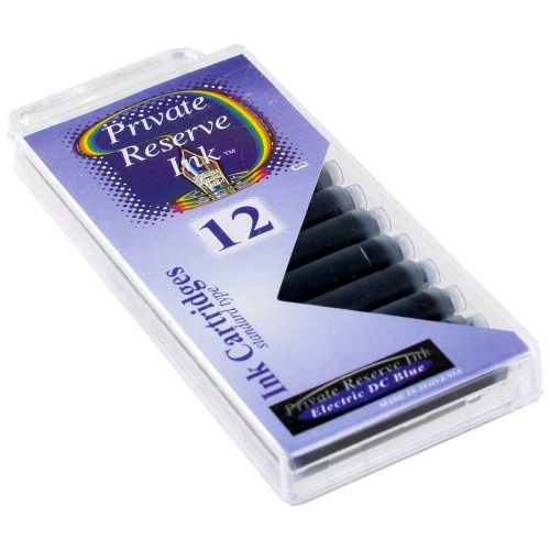 Private Reserve Ink International Ink Cartridges, Pack of 12 - Electric DC Blue
