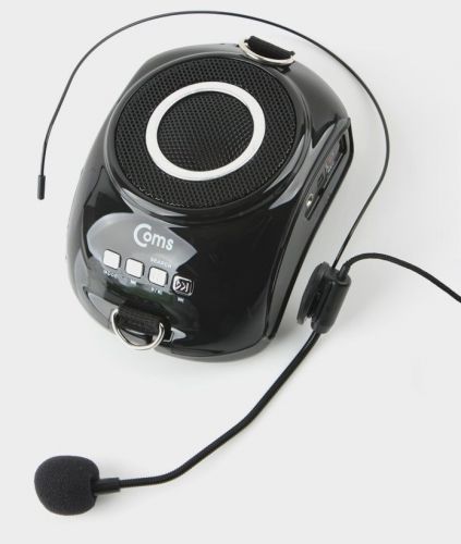 Portable Voice Booster USB SD MP3 Mike PA Amplifier FM Radio Loud Speaker -Black