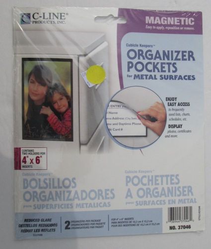 C-Line Magnetic Cubicle Keepers for Metal and Whiteboard Surfaces, Clear, 4 x 6