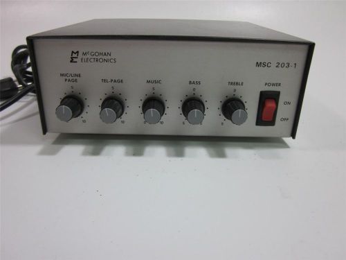 McGohan Electronics MSC 203-1 MOH Amp Warranty !!!