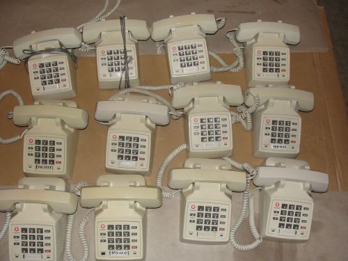 LOT of  6 LUCENT Single Line Touch Tone Telephone mdl 2500YMGP-215 Misty Cream