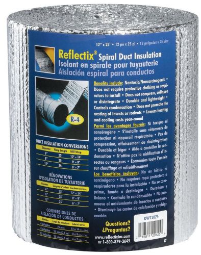 Reflectix DW1202504 Spiral Duct Wrap - Repair House Home Duct Work Garage Air