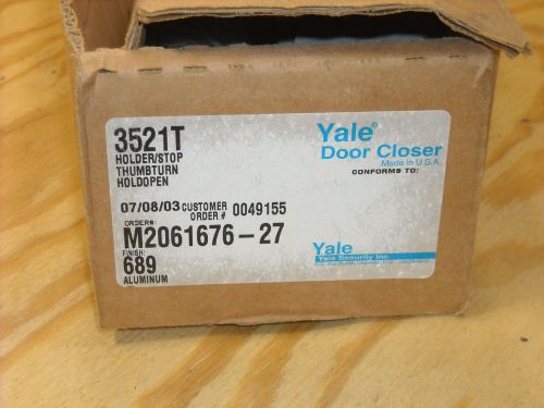 New in box yale door closer 3521t holder/stop thumb turn hold open alum finish for sale