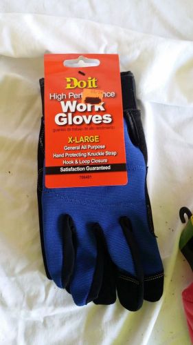 Do It Best High Performance X-Large Work Gloves - 706491 - Black/Blue