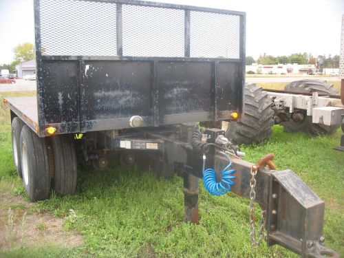 flatbed pup trailer 14ft wisconsin made 1999 11x22.5 pintle hitch air brakes cle