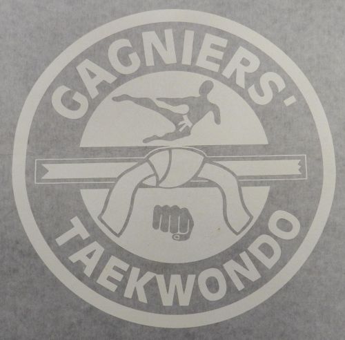 Gagniers Taekwondo Karate Screen Print Transfer Wall Craft
