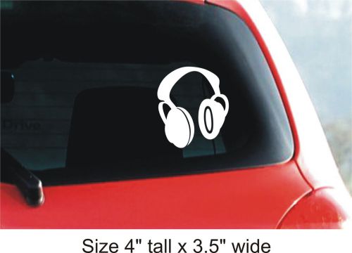 2x head phone removable funny car vinyl sticker gift fine art cafe - fac - 45 for sale