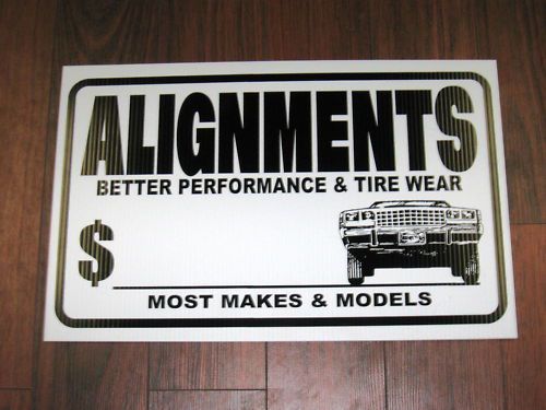 Auto Repair Shop Sign: Alignments Pricing