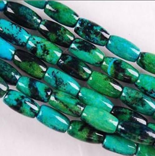 8X12mm Azurite Chrysocolla Gems Rice Loose Beads 15&#034;