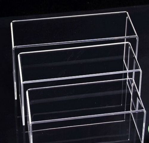 3 LAYER CLEAR ACRYLIC DISPLAY RISER SHOWCASE STAND ~worldwide free shipping