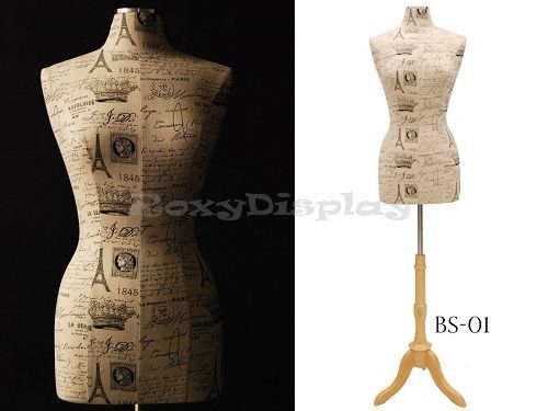 Female Size 6/8 Linen Body Form Paris Texture Cover #JF-F6/8W-Paris+BS-01NX