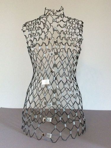 My Double Adjustable Wire Mesh Dress Form Bust Vintage Dritz w/ Tag