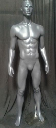 Male full-size mannequin - grey - fiberglass - high quality - #39 for sale