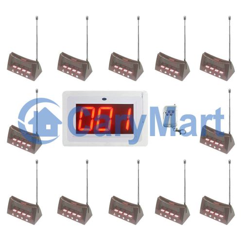 99/999-Channel LED Wireless Calling System With 12 Calling Buttons (4 Buttons)