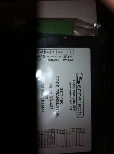 NEW Sennetech SCT-100 Camera Code Translator RS-422 Pelco to AD Mancheste SCT100