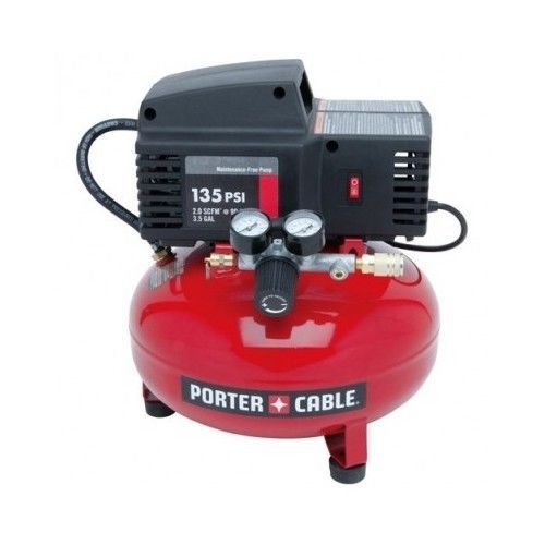 Porter-cable 3.5-gallon electric pancake compressor 120v motor oil free garage for sale