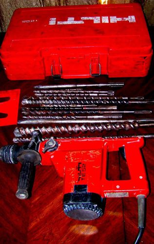 Hilti TE 52 with case, included 13 various size drill bits, Used, Runs Strong