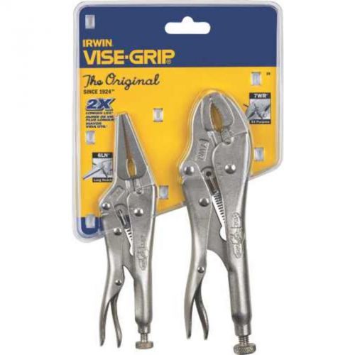 2 pc. locking plier set 36 irwin misc pliers and cutters 36 038548000367 for sale