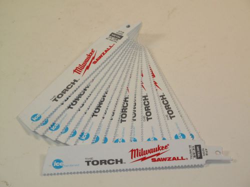 1 lot of 15- Milwaukee THE TORCH 6&#034; sawsall blade Ice Hardened pt# 4712  (#1207)