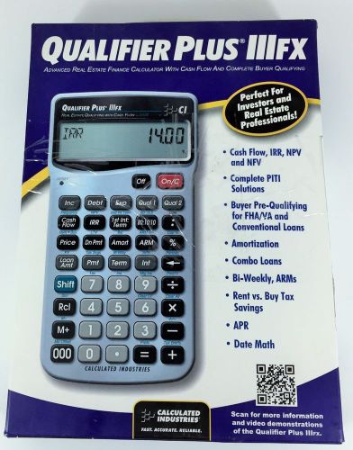 Calculated Industries 3430 Qualifier Plus IIIFX Real Estate Finance Calculator