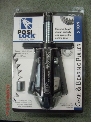 Posi-lock 4-in. 3-jaw, 5 ton gear and bearing puller part # 104 brand new sealed for sale