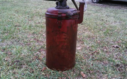 Vintage grease bucket dispenser pump lincoln lubpak mancave for sale