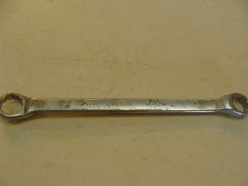 WRIGHT 53440 DOUBLE CLOSED END 1-1/4 &amp; 1-1/16 COMBINATION WRENCH USED AS IS