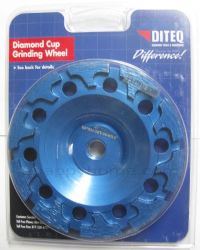 Diteq segmented storm cup grinding wheel d81024 5&#034; x 10 segment x 5/8&#034; thread for sale