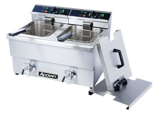 Adcraft df-12l/2  commercial double deep fryer 50lbs/hr for sale