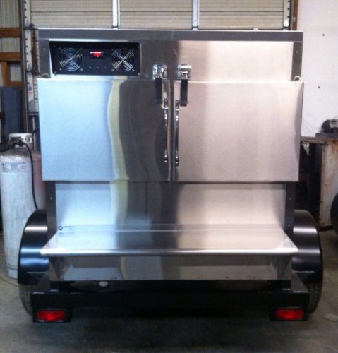 New Commercial Insulated BBQ Gas Rotisserie Smoker Grill