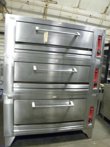 Vulcan 7018a1 triple deck 1&#039; stone lp gas pizza baking bread oven 550 degrees for sale